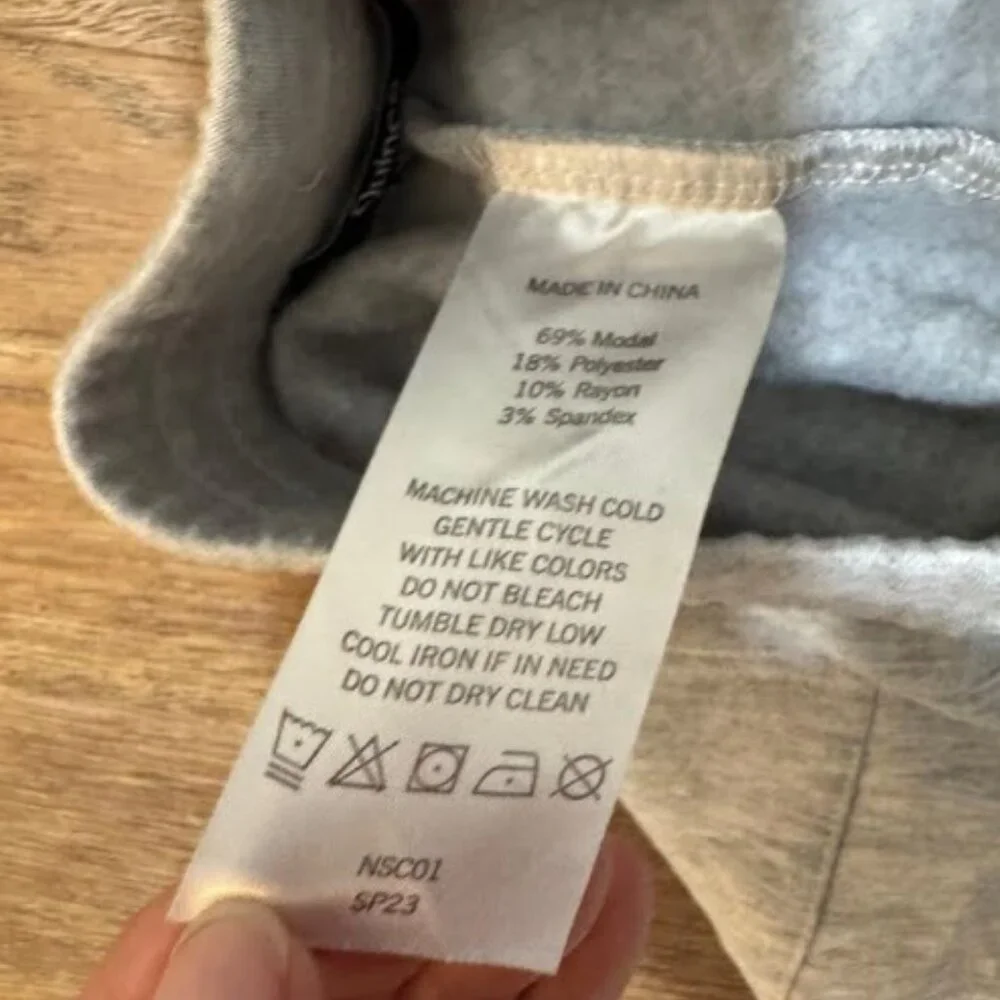 Quince SuperSoft Fleece Cropped Wide Leg Pants in Heather Gray - Picture 4 of 9